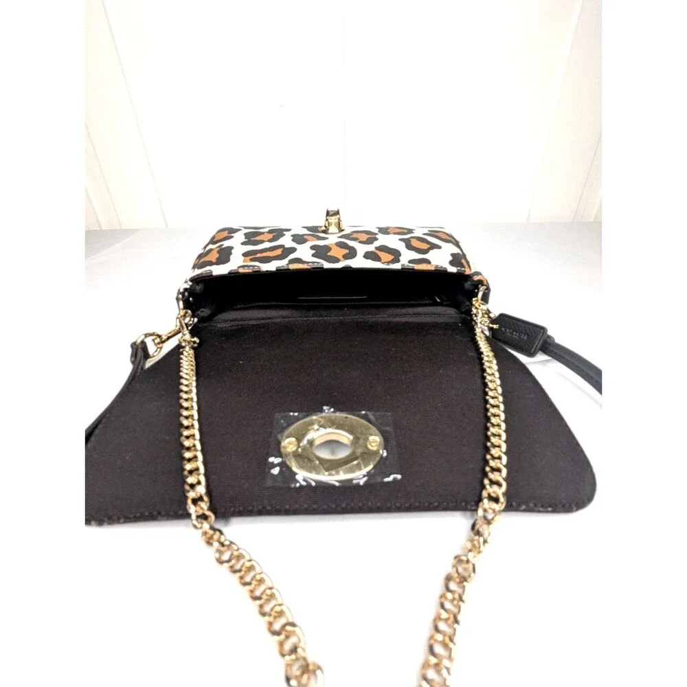 Coach Leopard (Ocelot) Print Mini Ruby Crossbody Bag with Chain NWT